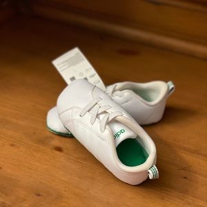 White Adidas crib shoes